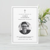 Minimalistisch In liefdevolle herinnering Begrafen Kaart (Staand voorkant)