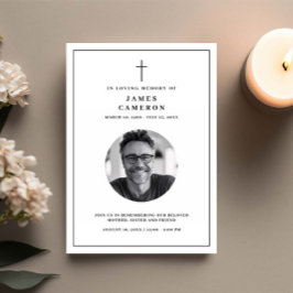 Minimalistisch In liefdevolle herinnering Begrafen Kaart