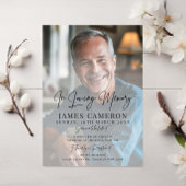 Minimalistisch in liefdevolle herinnering begrafen kaart