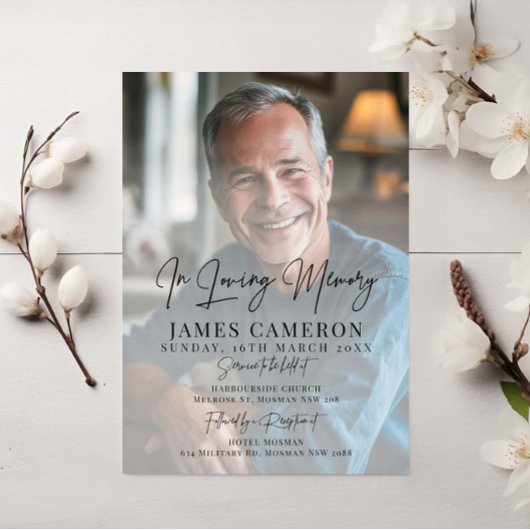 Minimalistisch in liefdevolle herinnering begrafen kaart