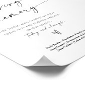 Minimalistisch in liefdevolle herinnering trouwtek poster (Hoek)