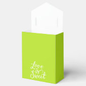 Minimalistisch in Lime Green Wedding Bedankdoosjes (Geopend)
