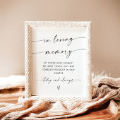 Minimalistisch 'In Loving Memory' bord | Trouwbord Poster