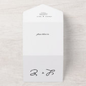 Minimalistisch inclusief fotohuwelijk all in one uitnodiging (Buitenkant)