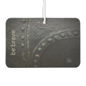 Minimalistisch industrieel zwart metaal luchtverfrisser (Voorkant)