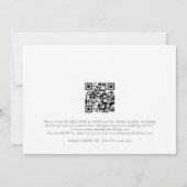 Minimalistisch informeel script QR code bruiloft Kaart (Achterkant)