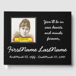 Minimalistisch, ingetogen begrafenisgastenboek gastenboek