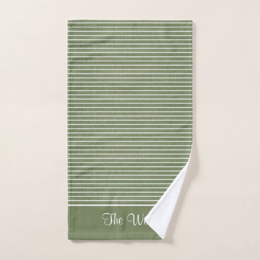 Minimalistisch Initiaal met groene, bijtende textu Bad Handdoek (Handdoek)