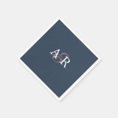 Minimalistisch Initiaal monogram zeemleder Napkins Servet (Hoek)