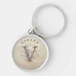  minimalistisch Initiaal 'V' Elegant Sleutelhanger