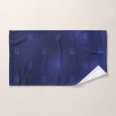 Minimalistisch initiaal van marineblauw monogram bad handdoek (Handdoek)