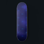 Minimalistisch initiaal van marineblauw monogram persoonlijk skateboard<br><div class="desc">Een blauwe achtergrond van de kajuitzee,  gedecoreerd met je monogram in hoofdletters als patroon. De blauwe kleur is ongelijk. Lichtblauwe letters.</div>