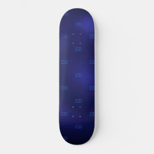 Minimalistisch initiaal van marineblauw monogram persoonlijk skateboard