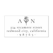 Minimalistisch Initiaal voor huwelijk Zelfinktende Stempel (Design)