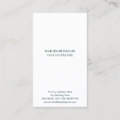 Minimalistisch Initiaal | Wit Lijst op donkergroen Visitekaartje (Achterkant)