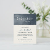 Minimalistisch Ink Wash Baby shower per Mail Feestdagenkaart (Staand voorkant)