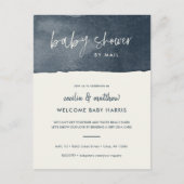 Minimalistisch Ink Wash Baby shower per Mail Feestdagenkaart (Voorkant)