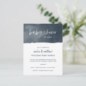 Minimalistisch Ink Wash Baby shower per Mail Feestdagenkaart (Staand voorkant)