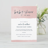Minimalistisch Ink Wash Baby shower per Mail Kaart (Staand voorkant)