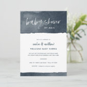 Minimalistisch Ink Wash Baby shower per Mail Kaart (Staand voorkant)