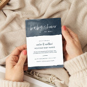 Minimalistisch Ink Wash Baby shower per Mail Kaart