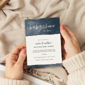 Minimalistisch Ink Wash Baby shower per Mail Kaart