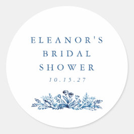 Minimalistisch inktbotanisch Vrijgezellenfeest met Ronde Sticker