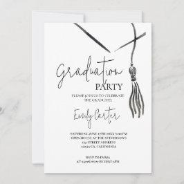 minimalistisch inktkalligrafie-Afstuderen Kaart