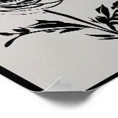 Minimalistisch inktRoos Poster (Hoek)