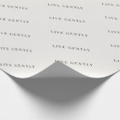 Minimalistisch inpakpapier 'Live Gently' (Hoek)