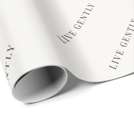 Minimalistisch inpakpapier 'Live Gently'