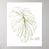 Minimalistisch Inspirerend citaat van Monstera Lea Poster (Voorkant)