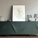 Minimalistisch Inspirerend citaat van Monstera Lea Poster<br><div class="desc">Deze stijlvolle muurkunst is voorzien van een minimalistische illustratie van een monstera-blad in groen,  samen met de inspirerend quote - wees nog steeds.</div>