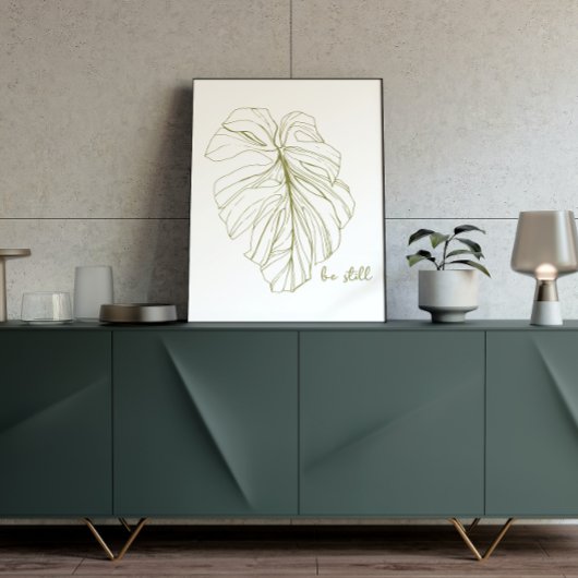Minimalistisch Inspirerend citaat van Monstera Lea Poster