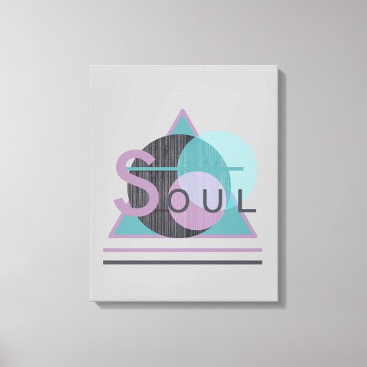 Minimalistisch Inspirerend "SOUL" omgepakt Canvas Afdruk (Voorkant)