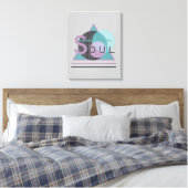 Minimalistisch Inspirerend "SOUL" omgepakt Canvas Afdruk (Insitu (Slaapkamer))