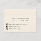 Minimalistisch interieur voor thuis visitekaartje (Achterkant)