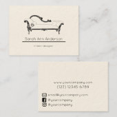 Minimalistisch interieur voor thuis visitekaartje (Voorkant / Achterkant)