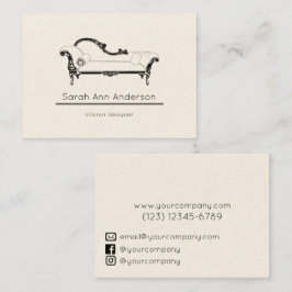 Minimalistisch interieur voor thuis visitekaartje