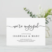 Minimalistisch: Invitati van de Engagement Party Kaart (Staand voorkant)