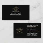 Minimalistisch Ironing Black Gold Professional-was Visitekaartje (Voorkant / Achterkant)