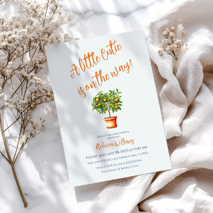 Minimalistisch Italiaans Little Cutie Citrus Baby  Kaart