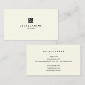 Minimalistisch ivoor 2021 | Professioneel klein Visitekaartje (Voorkant / Achterkant)