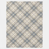 Minimalistisch ivoor bruin chique geometrisch ontw fleece deken (Voorkant)