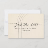 Minimalistisch ivoor save the date (Voorkant)