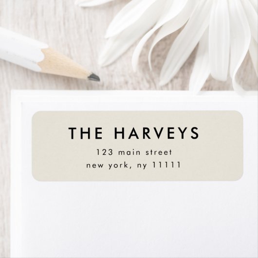 Minimalistisch Ivory retour adres label (Insitu)