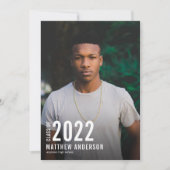 Minimalistisch jaar aankondiging Afstuderen foto's (Voorkant)