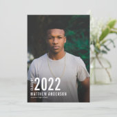 Minimalistisch jaar aankondiging Afstuderen foto's (Staand voorkant)