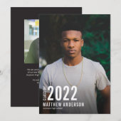 Minimalistisch jaar aankondiging Afstuderen foto's (Voorkant / Achterkant)