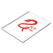 Minimalistisch Jaar van de Slang Chinees Nieuwjaar Notitieboek (Linkerzijde)